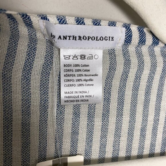 Anthropologie Kimono Lightweight Sleeveless Tassels Striped Womens One Size - Picture 4 of 8